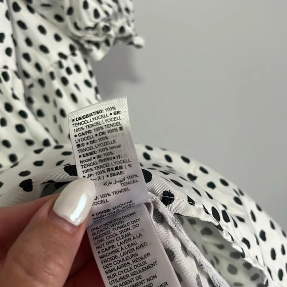 The Drop Women's White/Black Polka-Dot Tiered Dress by @fashion_jackson medium - Picture 3 of 4